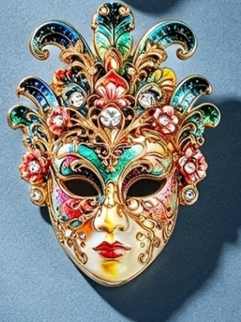 Multicolor Masquerade Brooch